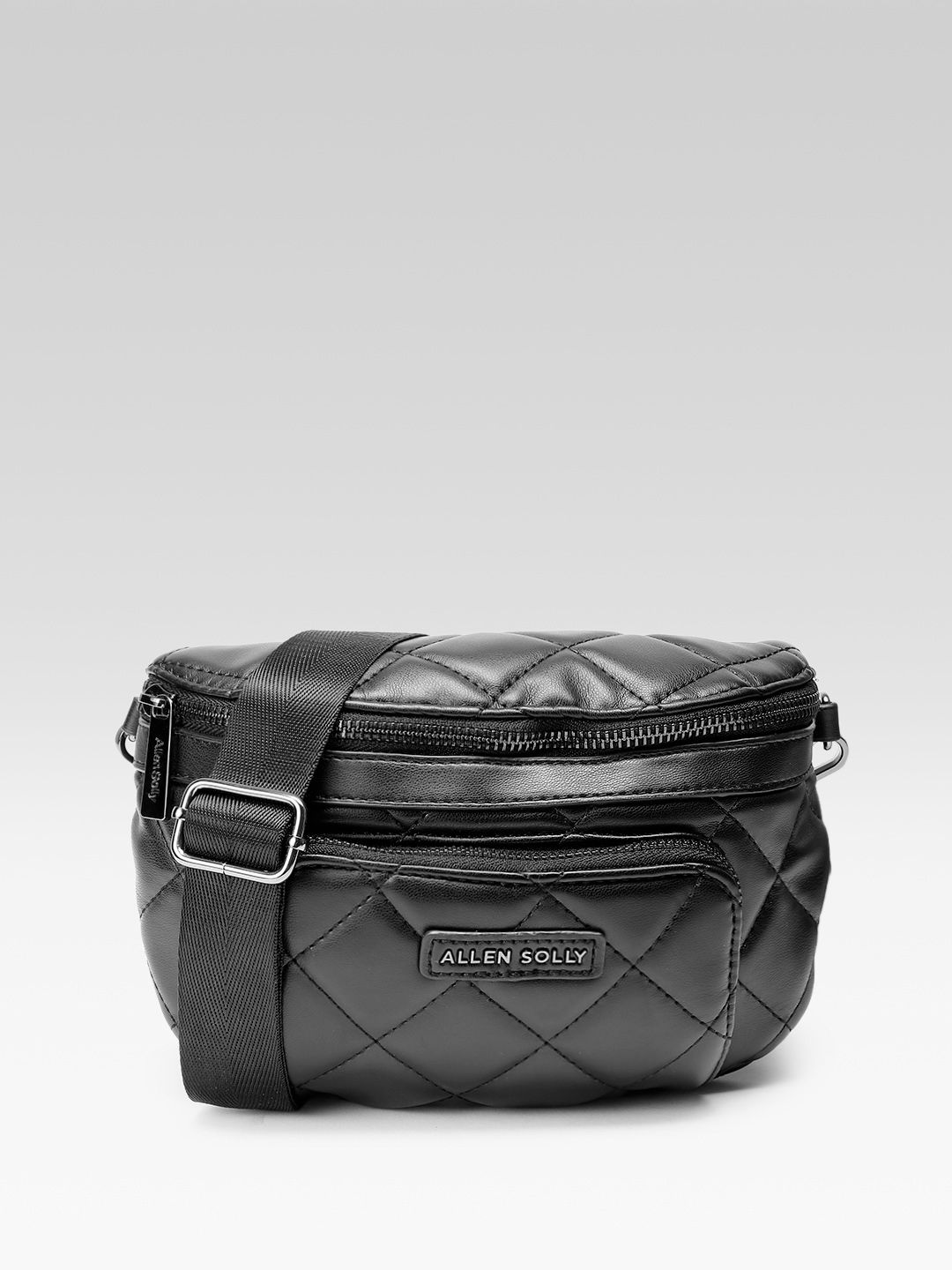 Allen Solly PU Structured Sling Bag with Quilted Details-picture-46