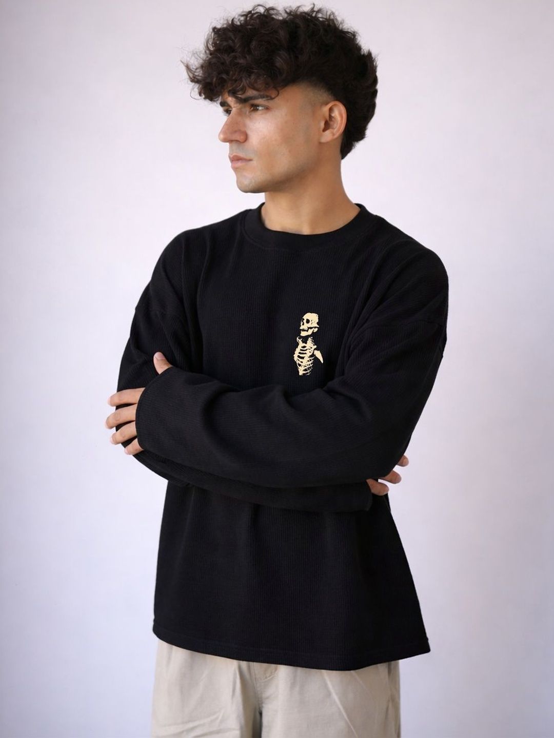 BDSQUARE Men Printed Drop-Shoulder Sleeves T-shirt-image-49