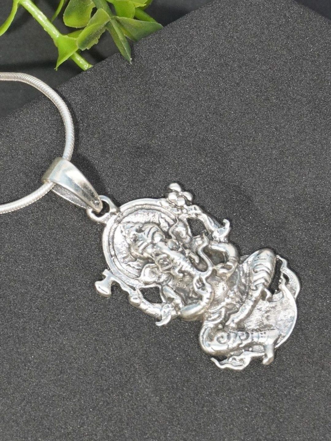 Love Rocks Ganesha Silver Pendent-image-12