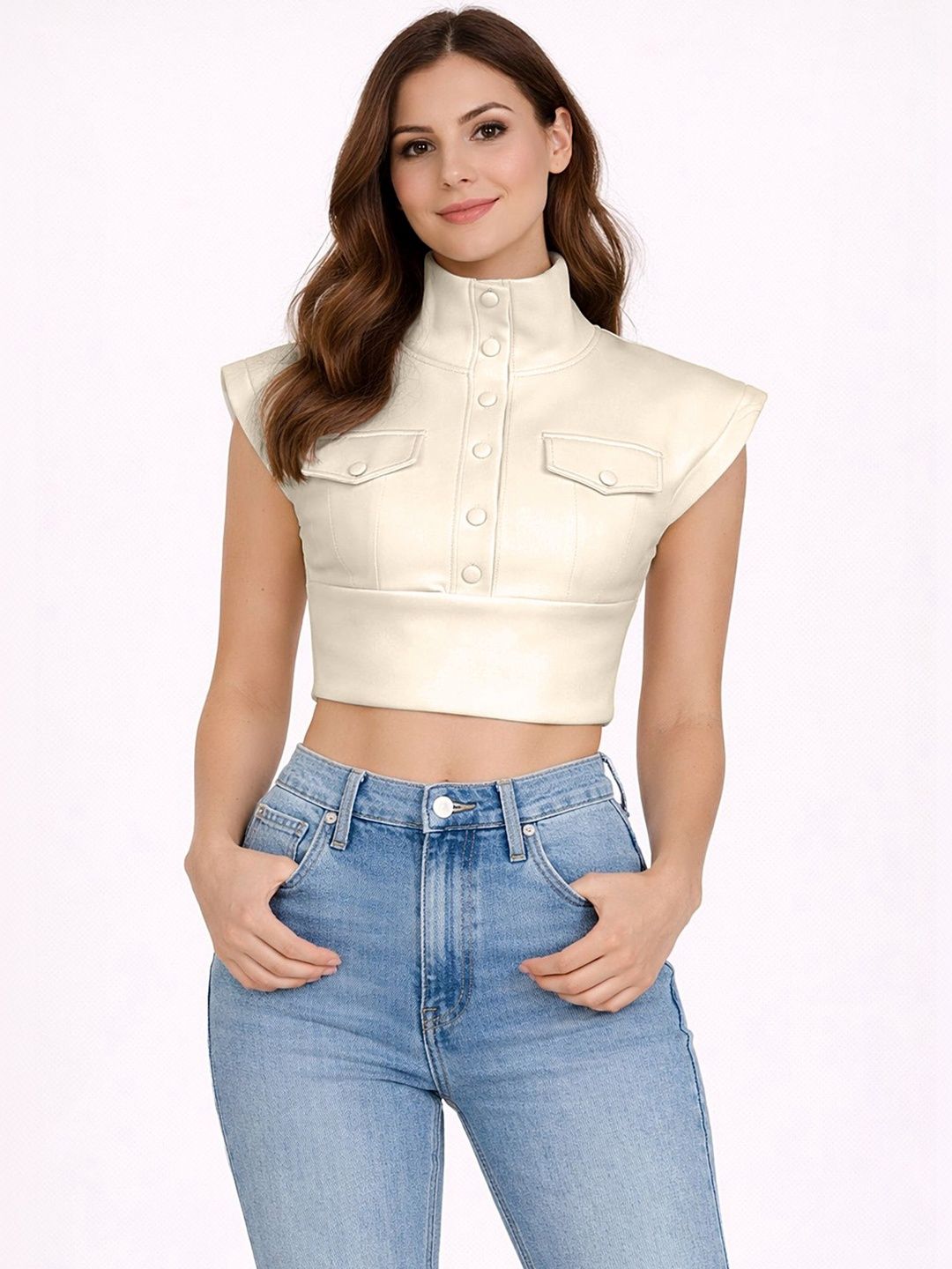 LULU & SKY Women Crop Open Front Jacket-picture-34