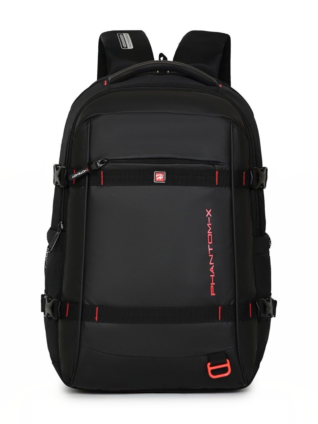 HOTSHOT Unisex Typography Contrast Detail Backpack with Compression Straps-picture-19