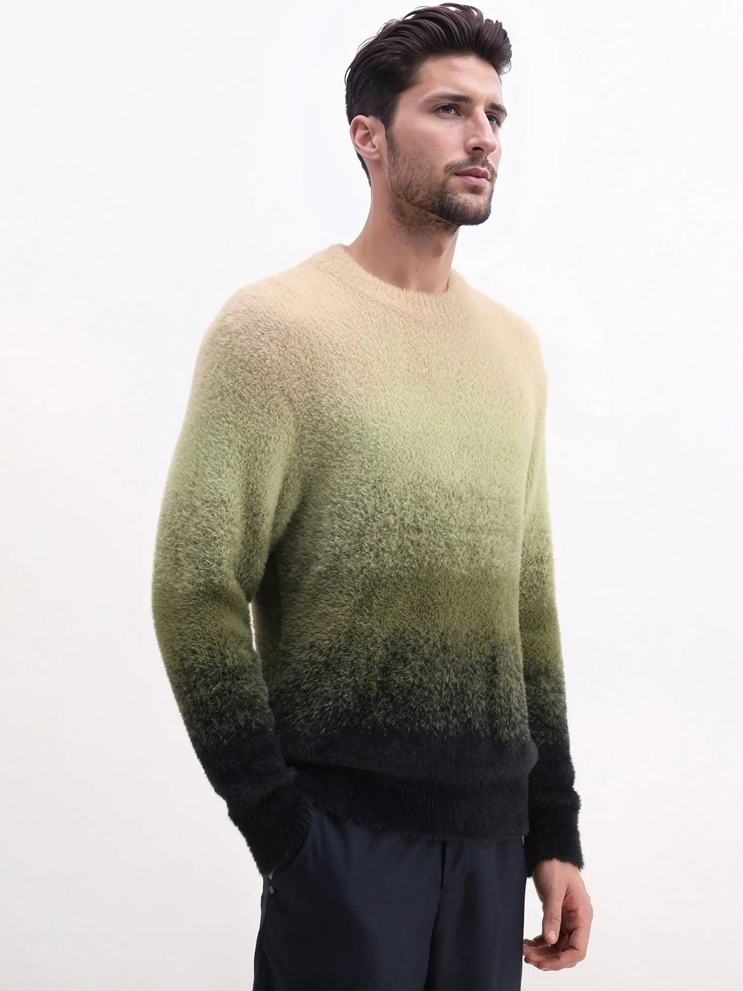 RARE RABBIT Men Colourblocked Pullover-image-40