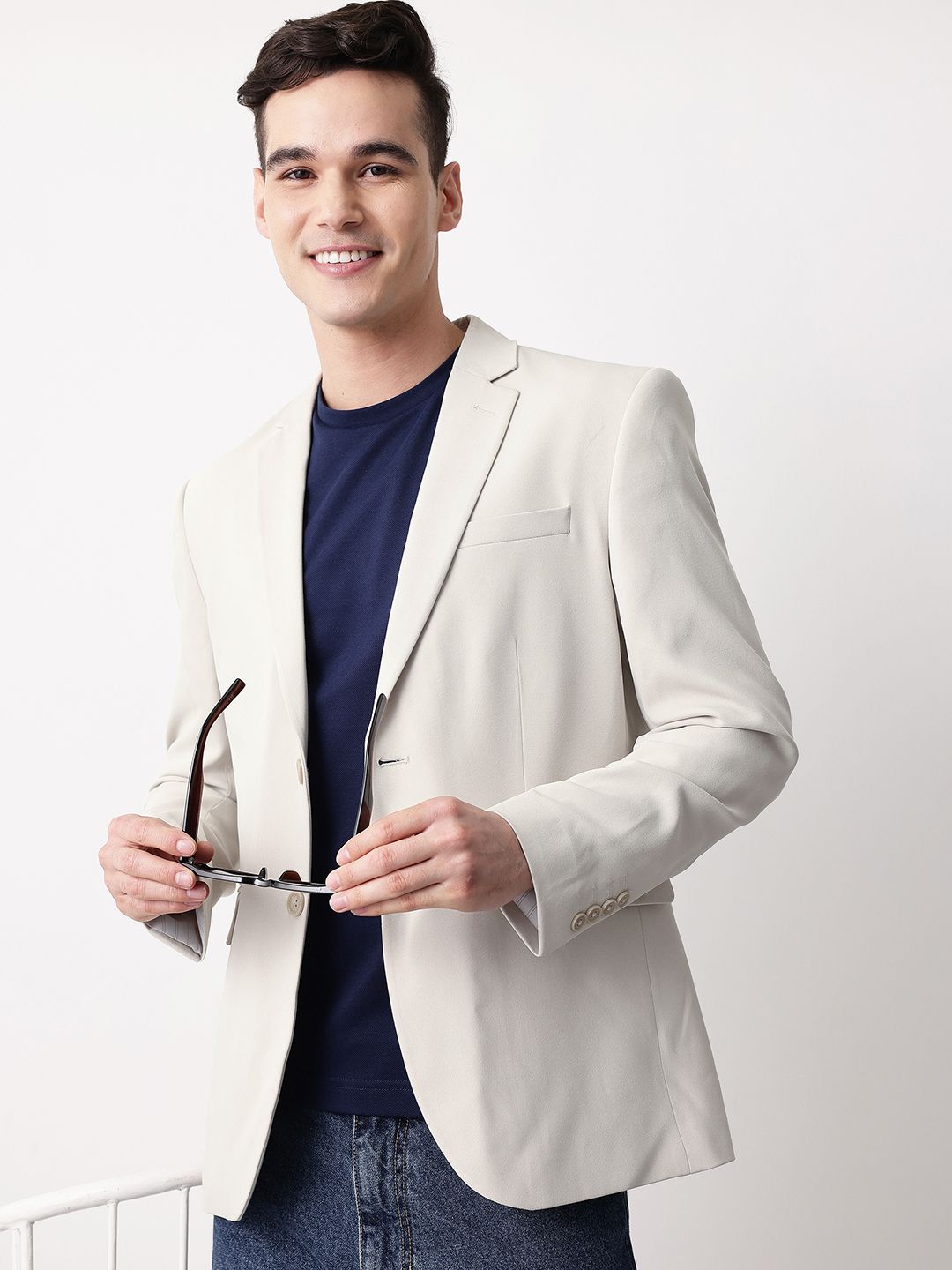 Mast & Harbour Notched Lapel Collar Single Breasted Blazer-picture-17