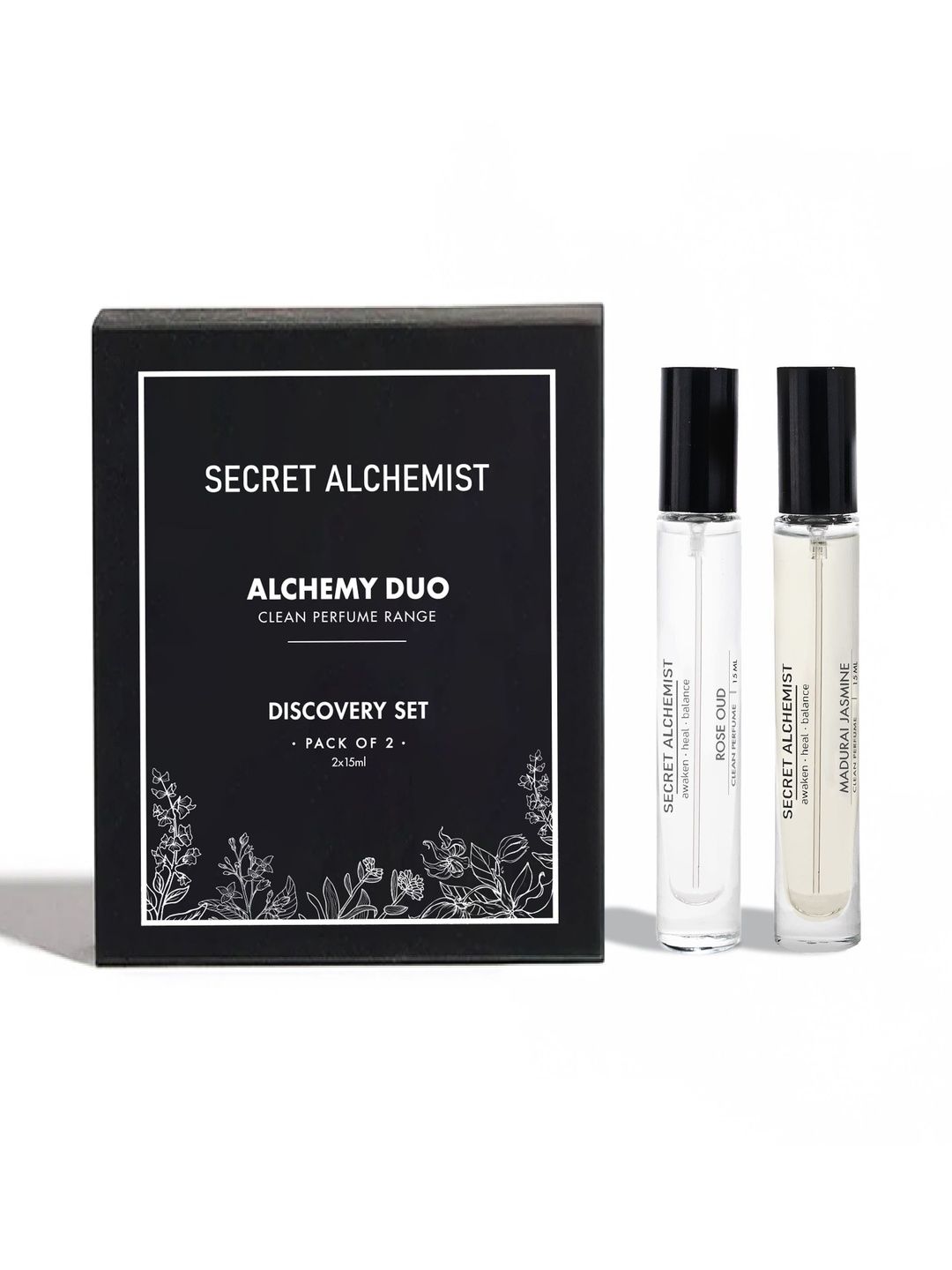 Secret Alchemist Set Of 2 Madurai Jasmine & Rose Oud Perfume- 15 ml Each-picture-17