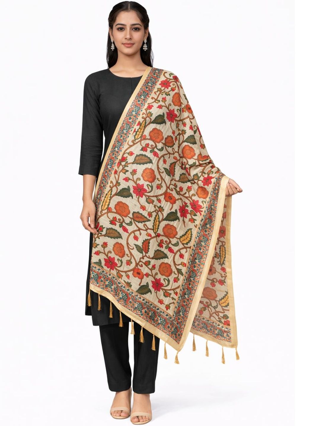 Kemza Printed Kalamkari Dupatta-picture-30