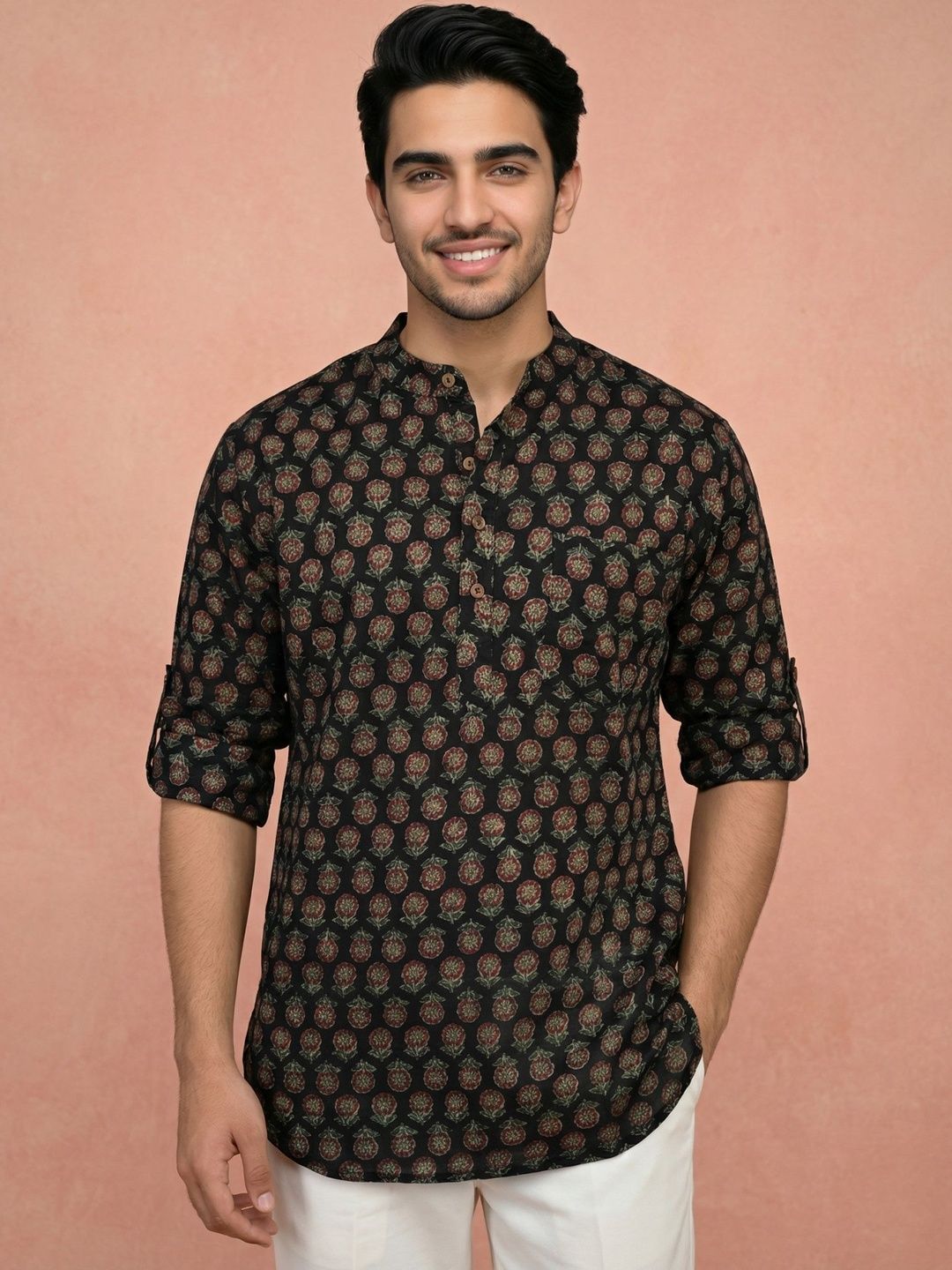 Anouk Mirage Men Floral Printed Kurta-picture-11