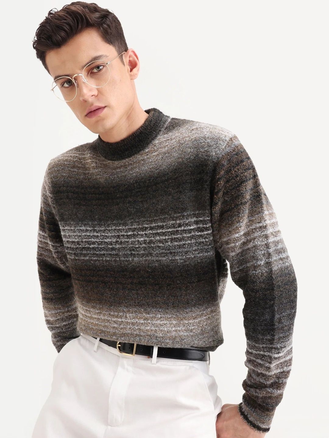 RARE RABBIT Men Striped Pullover-picture-15