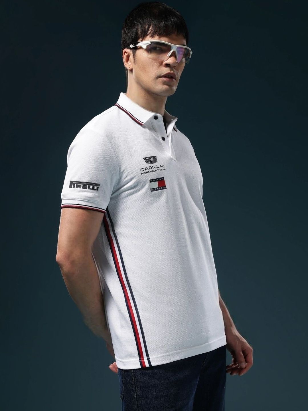 tommy hilfiger F1 Cadillac Typographic Regular Fit Cotton Polo T-Shirt-picture-12