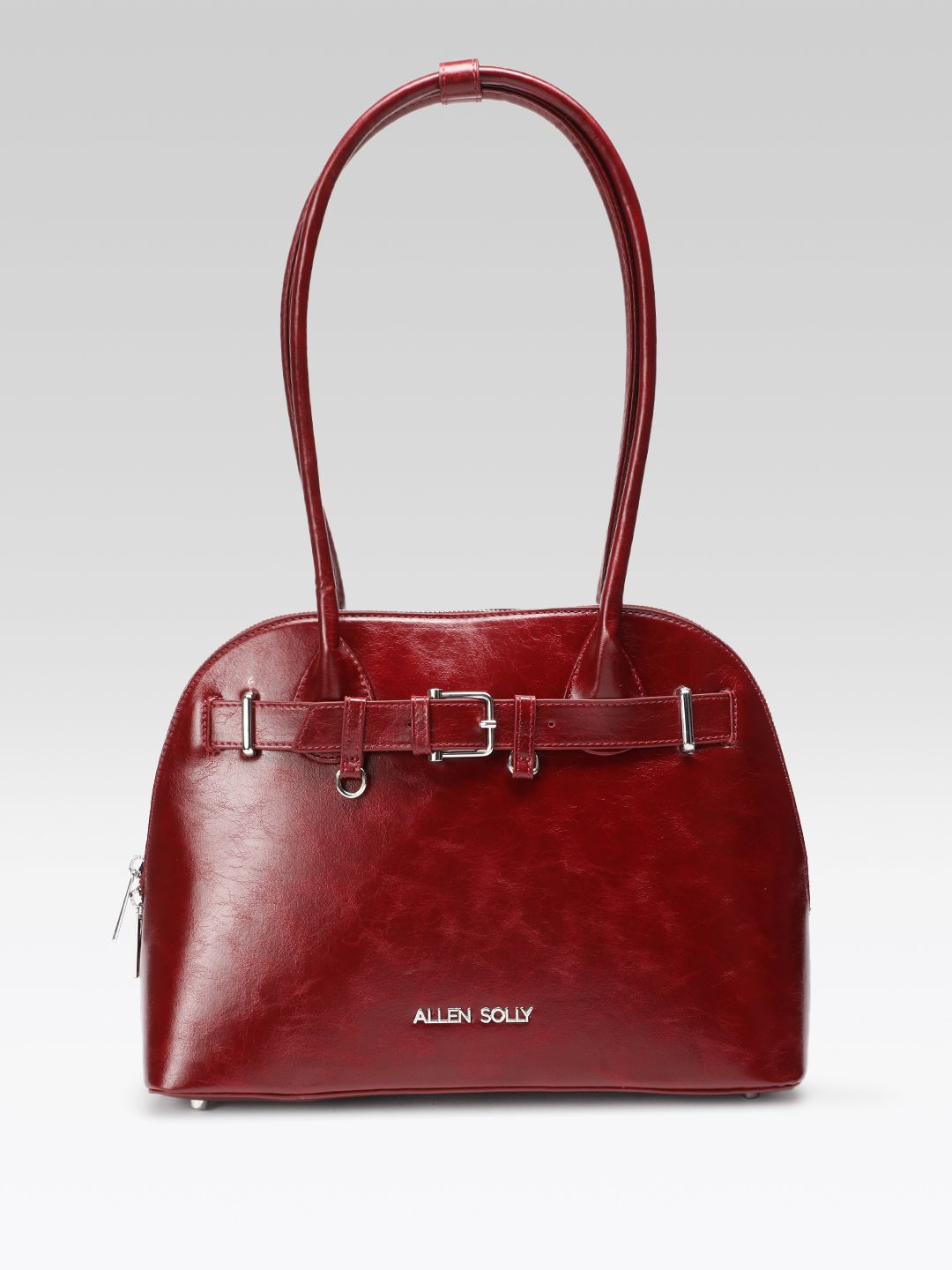 Allen Solly PU Structured Shoulder Bag with Buckle Detail-picture-42