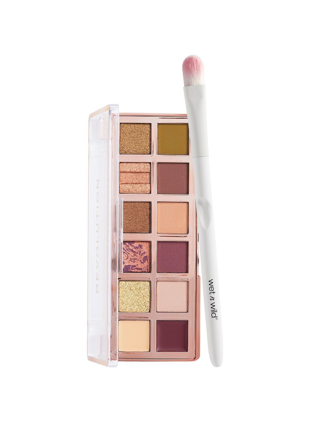 Makeup Revolution Shimmer Eyeshadow Palette With Brush - 8.5 g - Eternal Icon Green-picture-38
