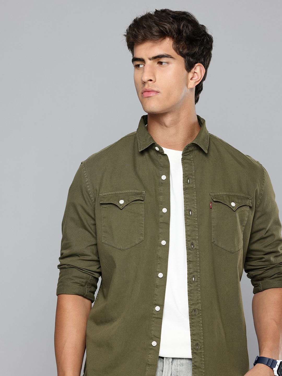 Levis Slim Fit Pure Cotton Casual Shirt-image-20