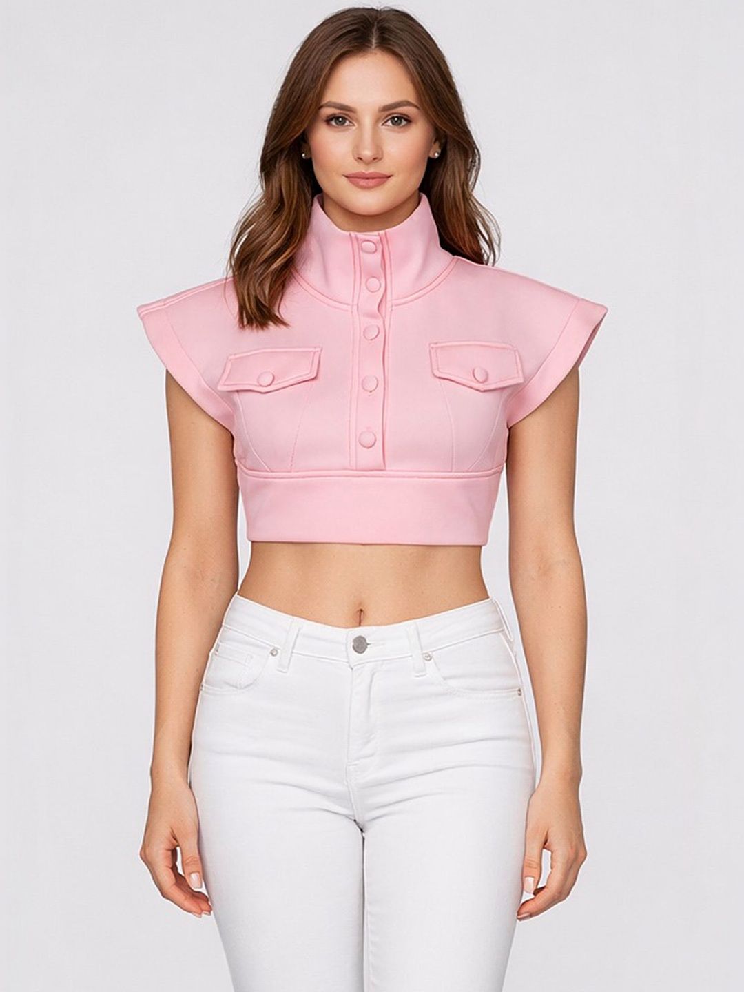 LULU & SKY Women Crop Knitted Jacket-picture-10