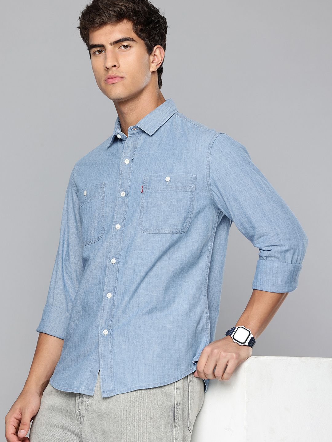 Levis Levis Slim Fit Pure Cotton Casual Shirt