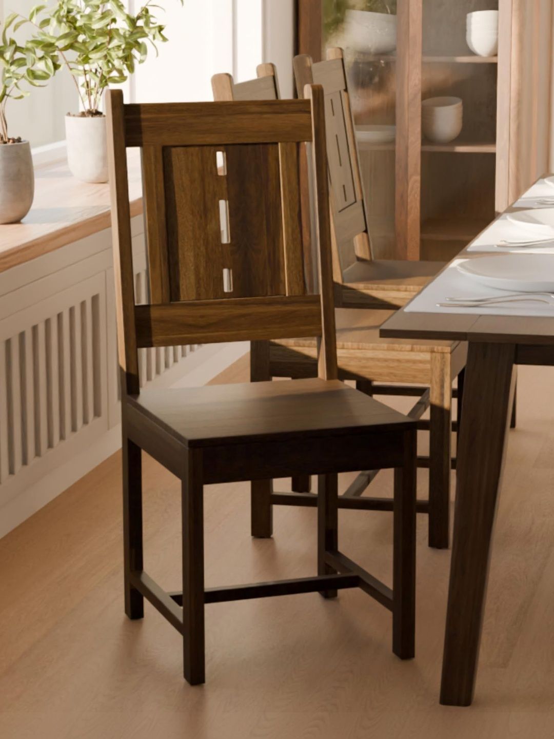 Relso Furniture Mocha Coffee Brown Wooden Dining Chair