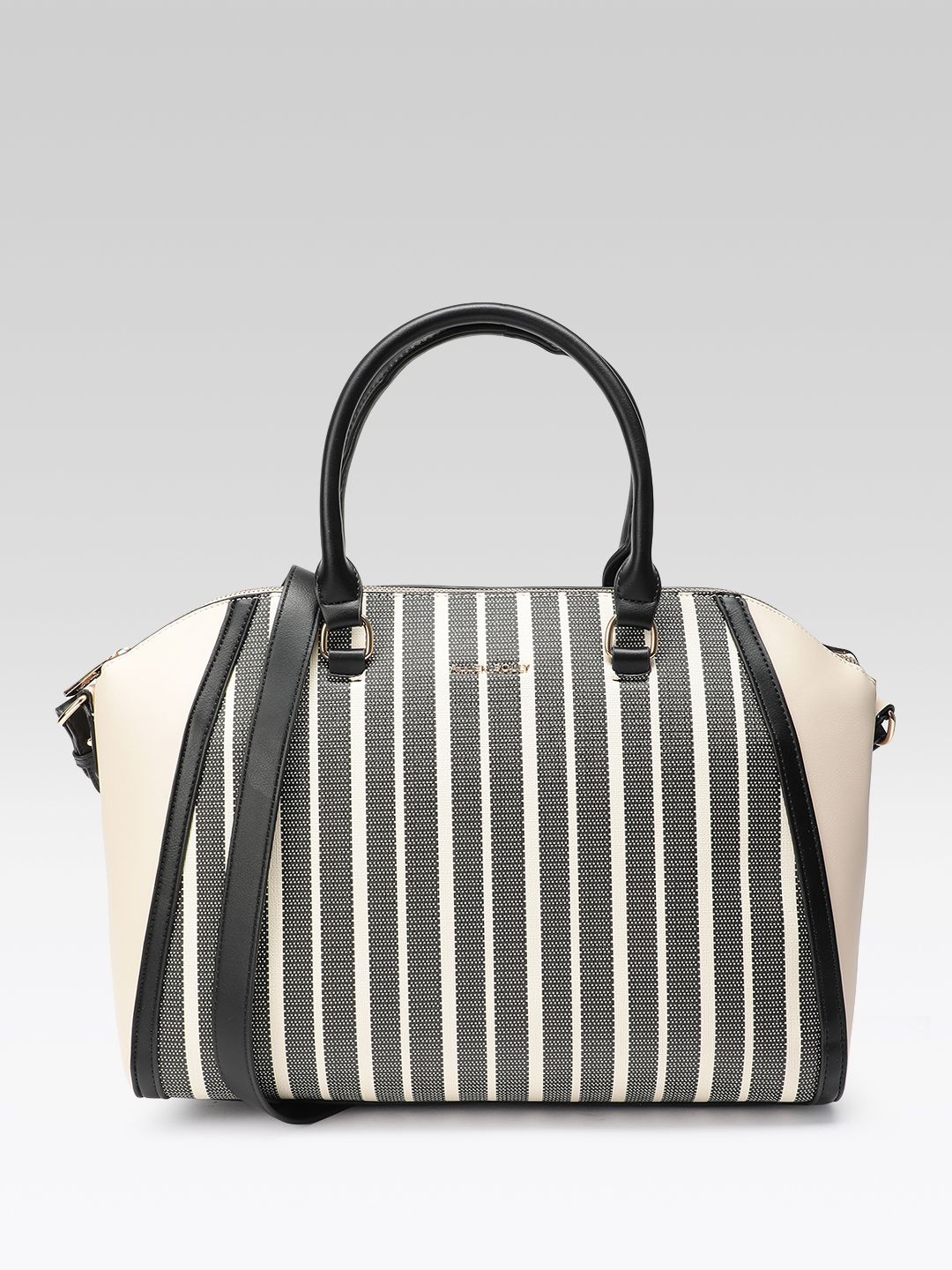 Allen Solly Striped PU Structured Handheld Bag-picture-35
