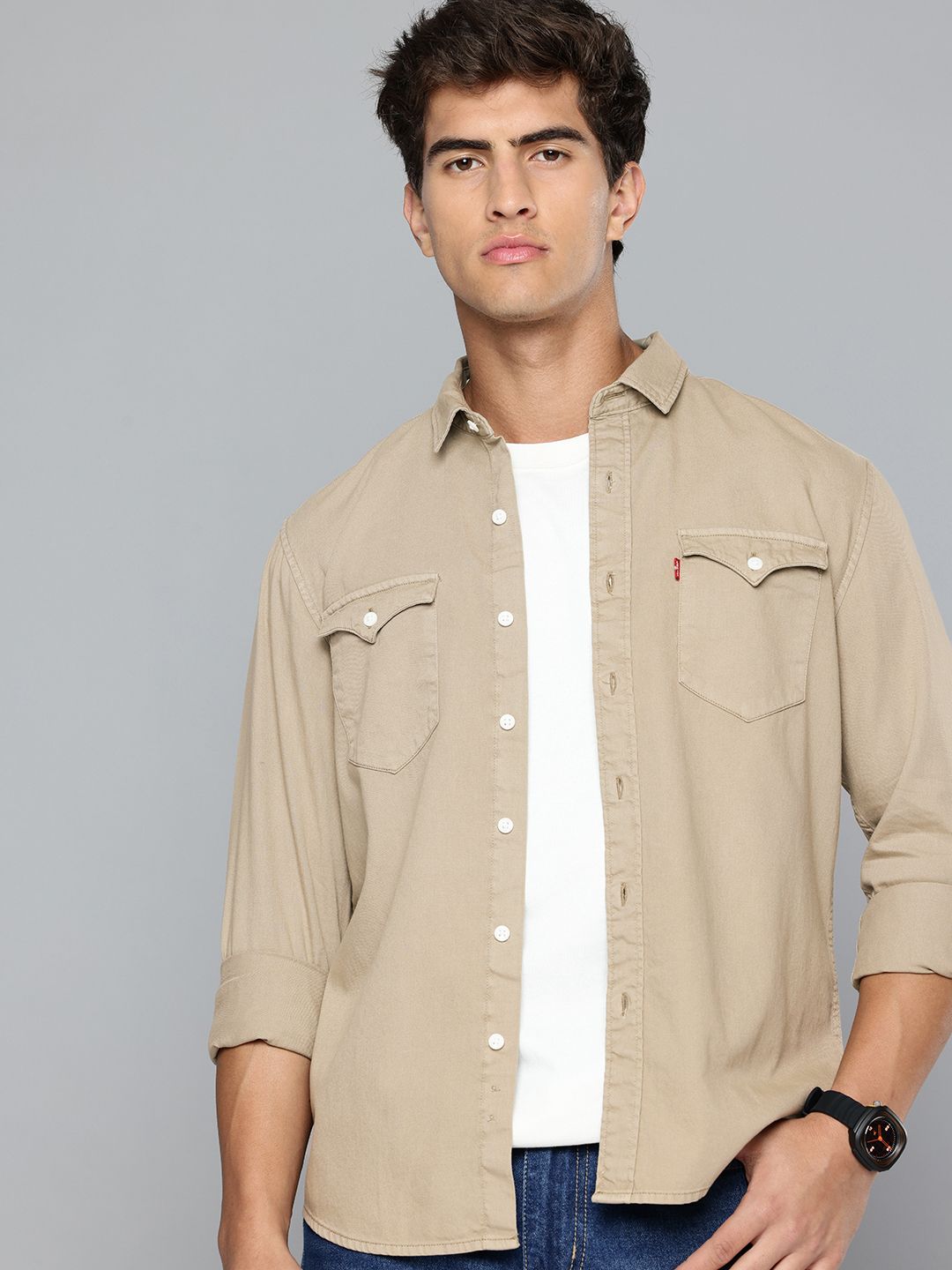 Levis Slim Fit Pure Cotton Casual Shirt