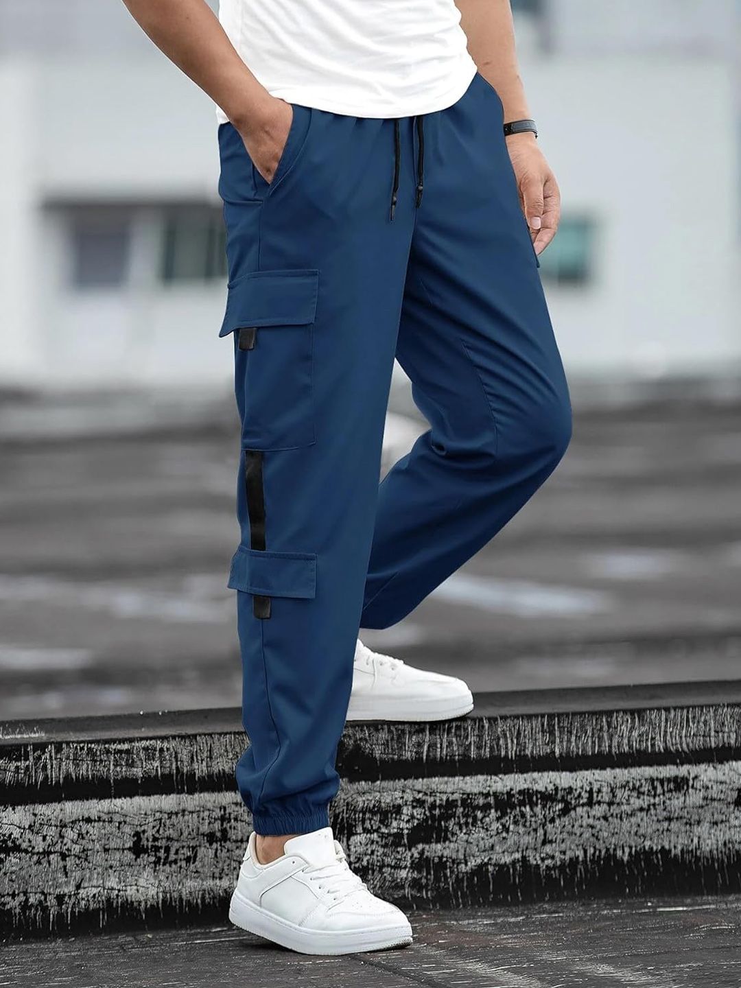 Mehrang Men Mid Rise Cargo Joggers-picture-20