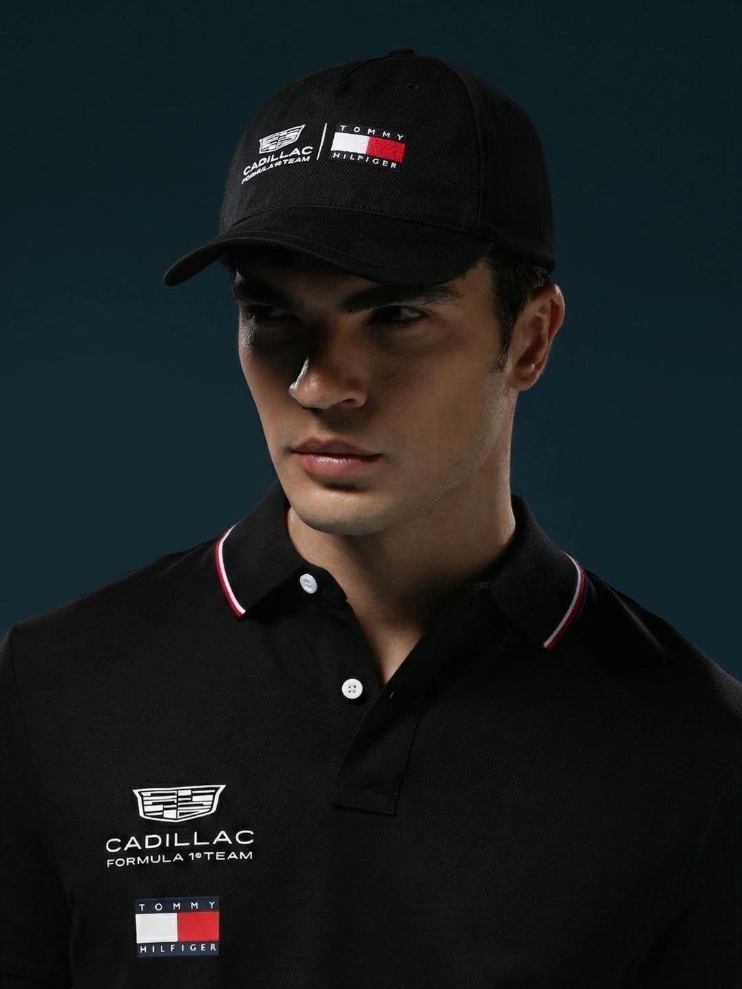 tommy hilfiger F1 Cadillac Logo Black Cotton Baseball Cap-picture-12