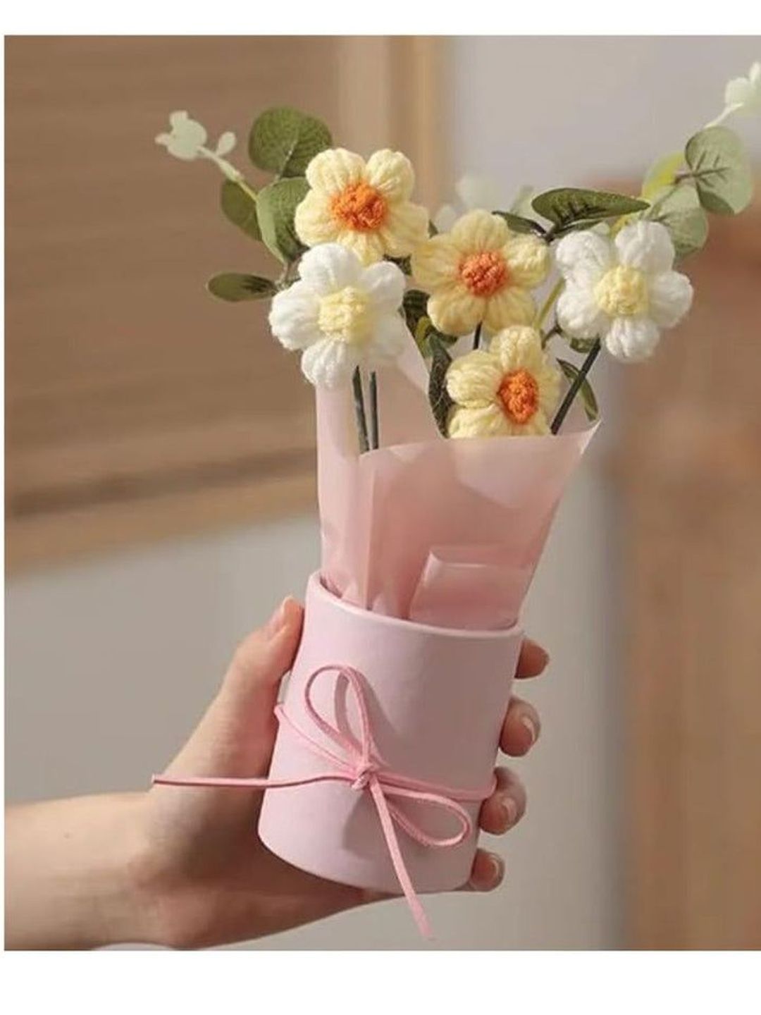 MPROW Yellow 1 Pieces Sunflower Artificial Flower With Pot-picture-25
