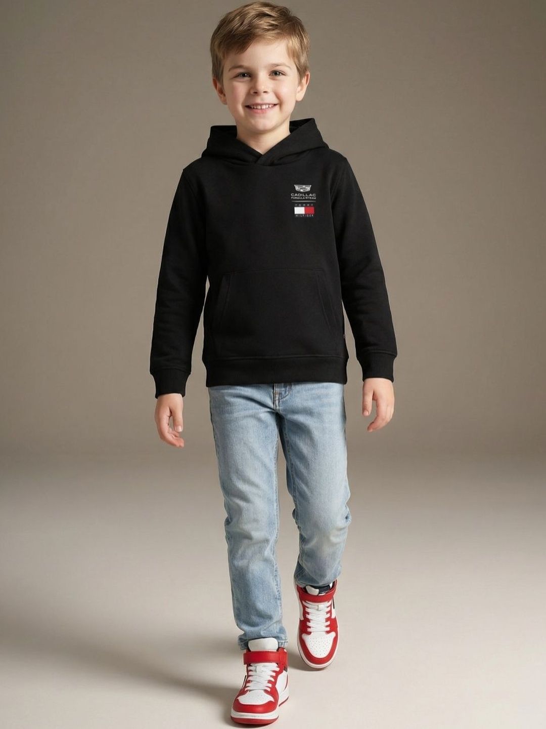 F1 Cadillac Boys Logo Regular Fit Cotton Sweatshirt