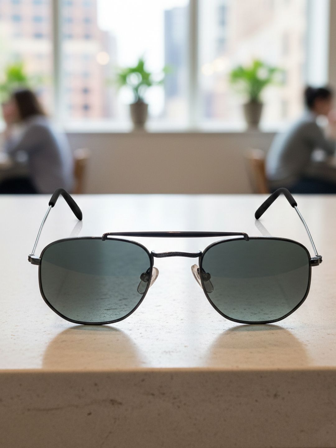 HRX by Hrithik Roshan Men Green Lens & Black Aviator Sunglasses with-image-31
