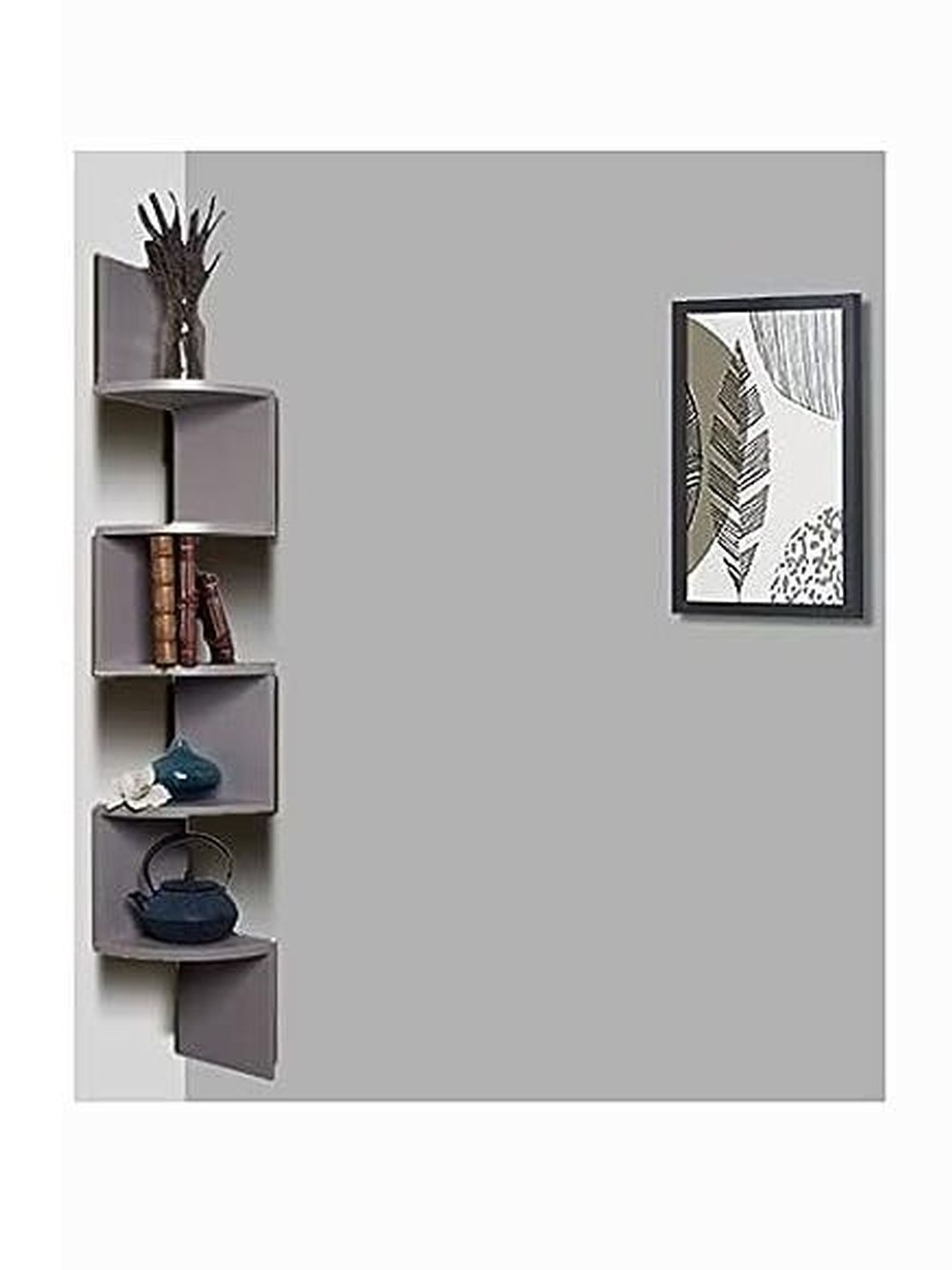 CraftOnline Grey MDF Corner Wall Shelf-image-27