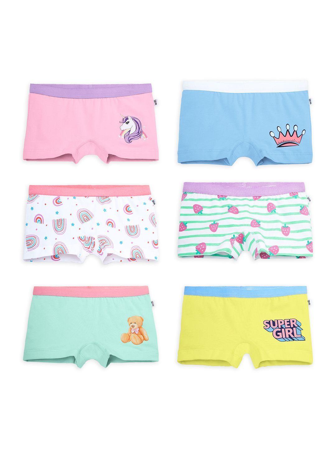 You Got Plan B Pack of 6 Cotton Blend Printed Trunks-picture-22