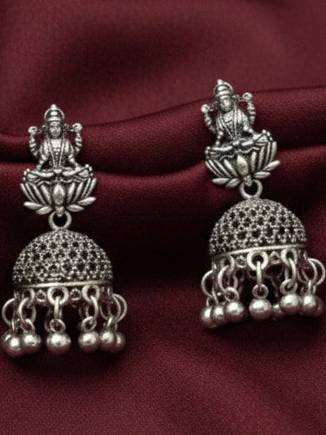 SZN Dome Shaped Jhumkas Earrings-picture-31