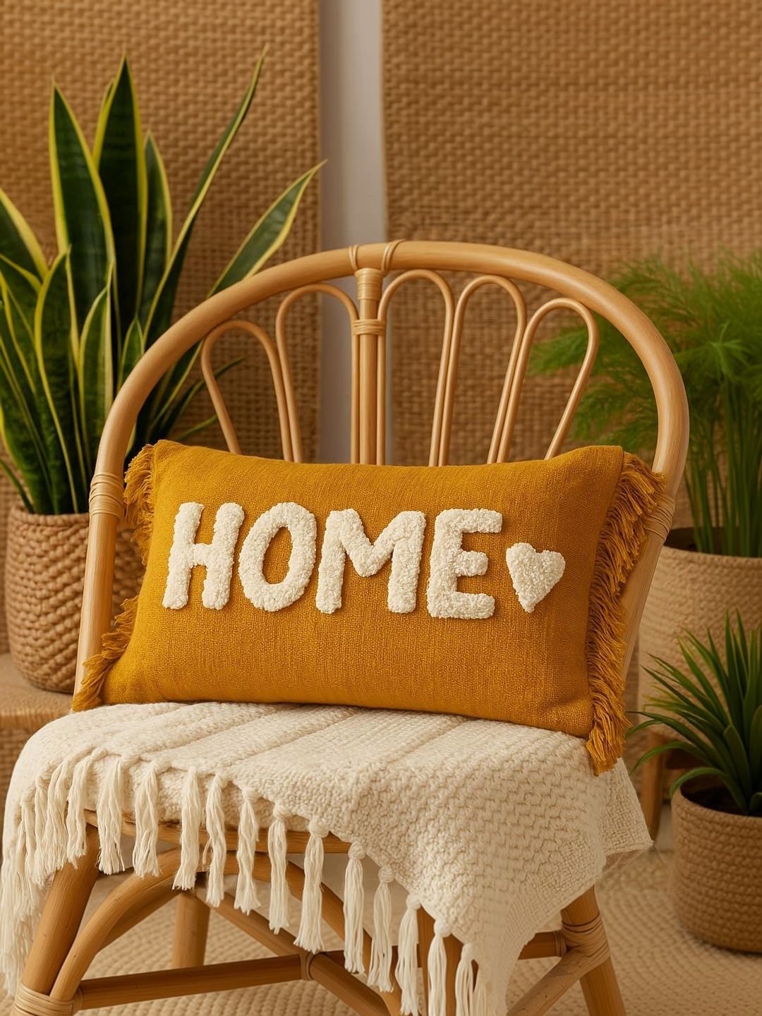 WEAVERS HUT Mustard Rectangle Cushion Covers-picture-35