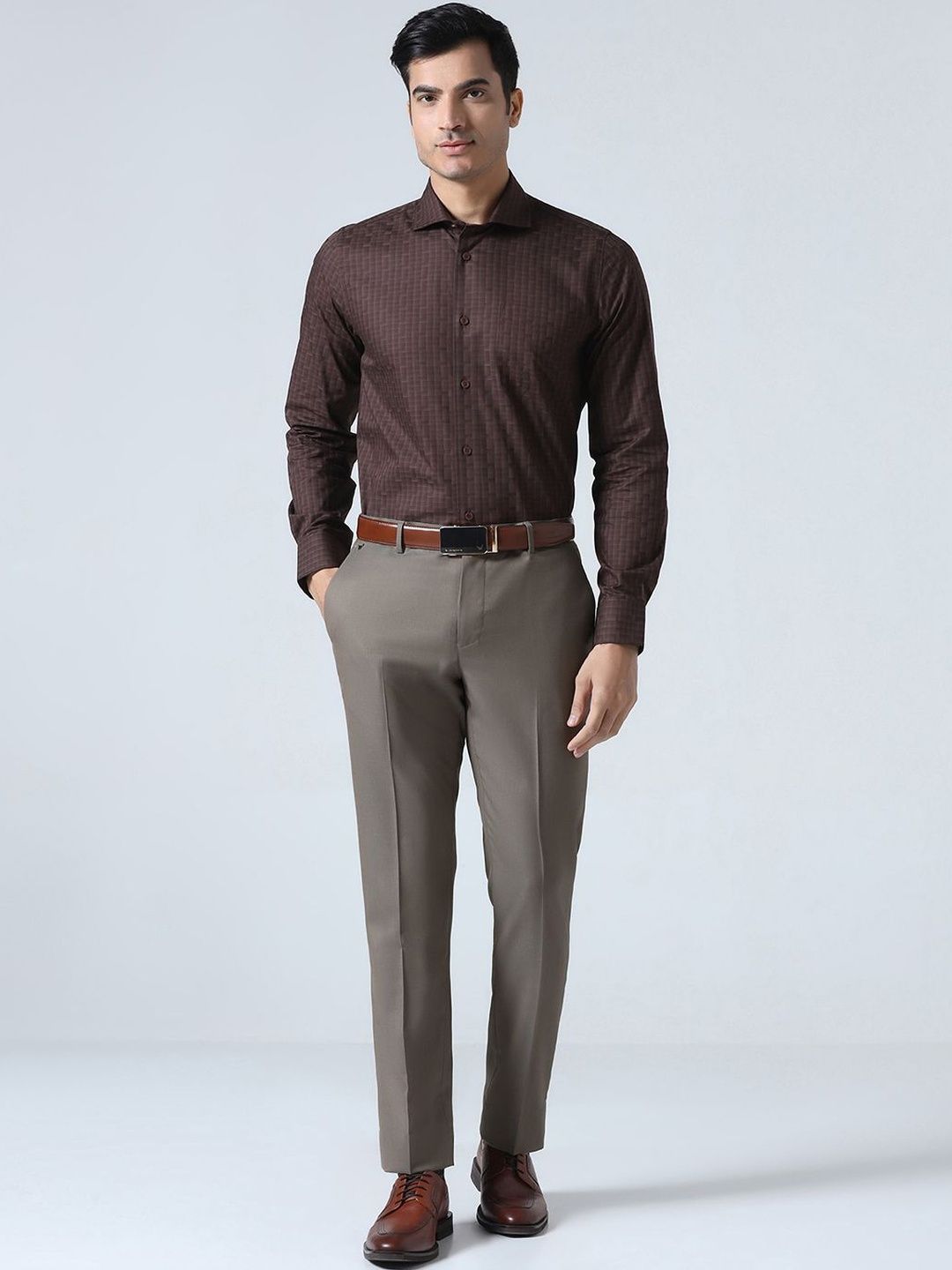 Blackberrys Men Slim Fit Easy Wash Trousers-picture-12