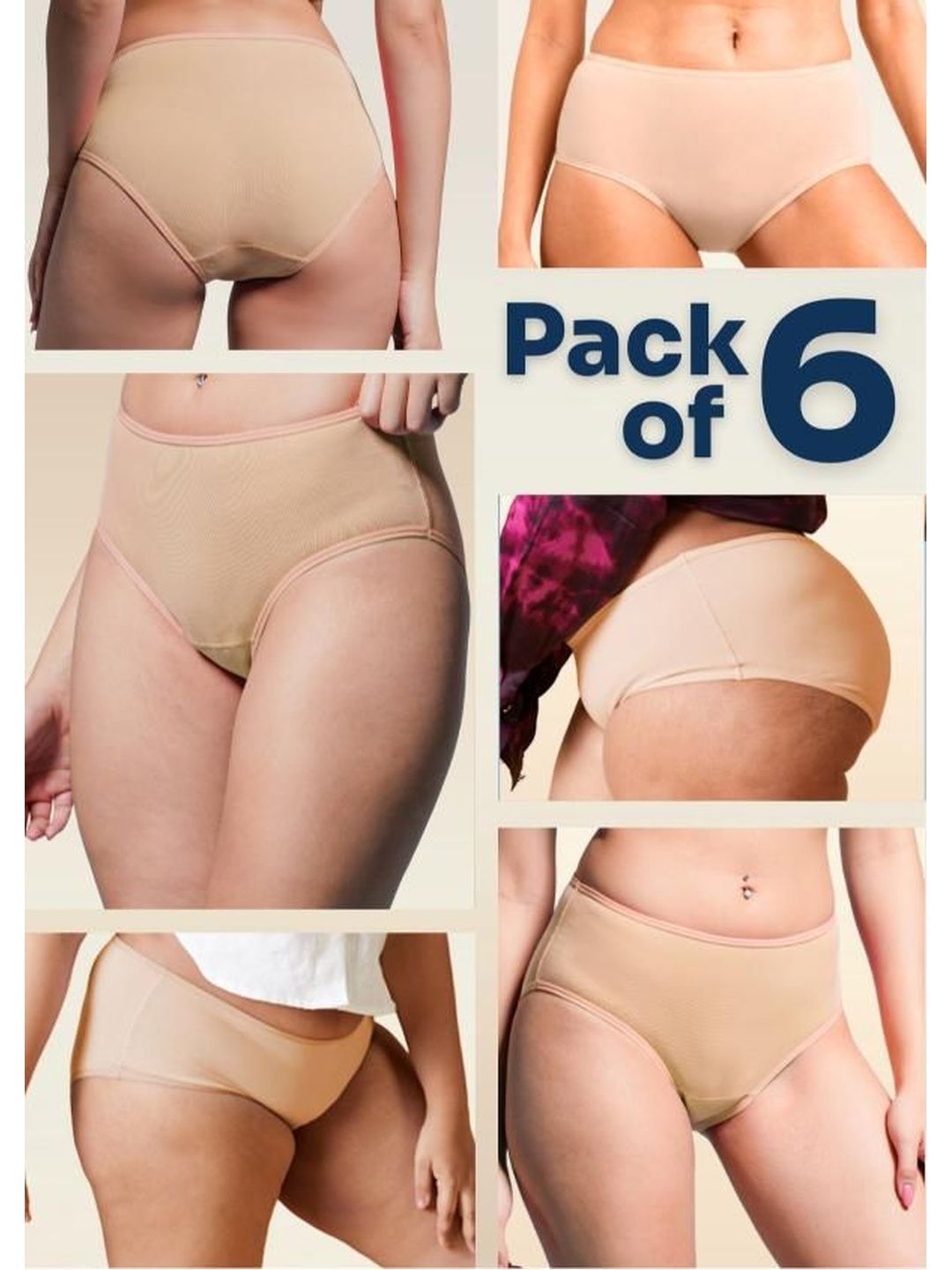 Tilt Women Pack of 6 Anti Microbial Basic Briefs-picture-28