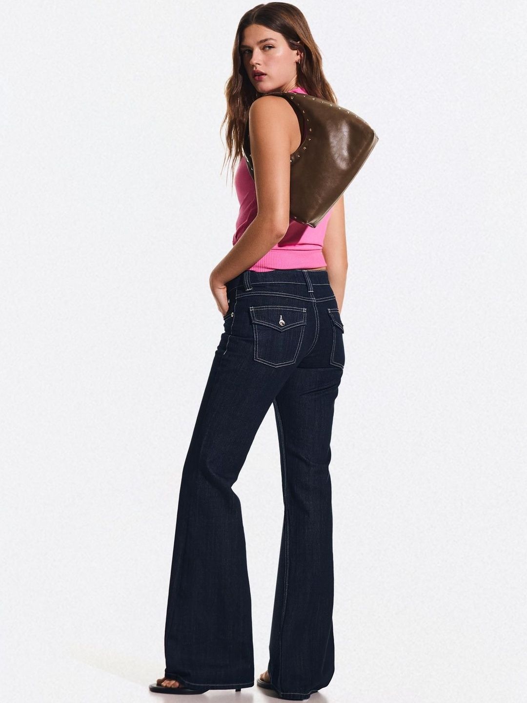 Bershka Studded leather effect bucket bag-picture-51