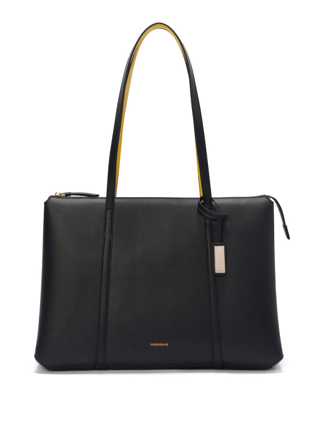 MOKOBARA Women Easy Going Tote Vegan Leather Casual Office Medium Black