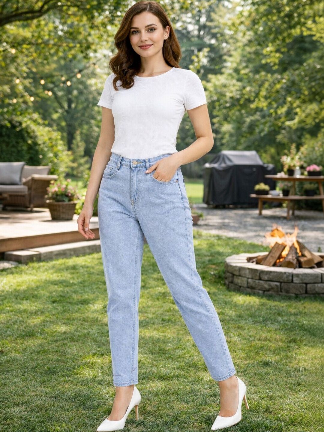 CORSICA Women High-Rise Light Fade Stretchable Jeans-picture-31