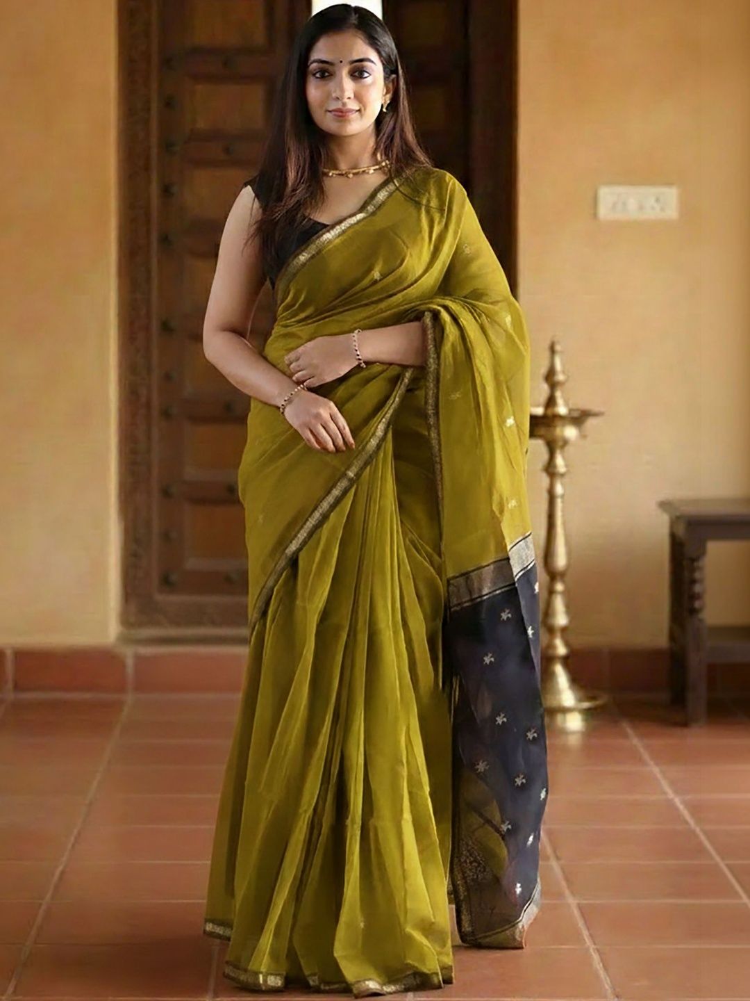 KALINI Woven Design Handloom Kanjeevaram Saree-image-19