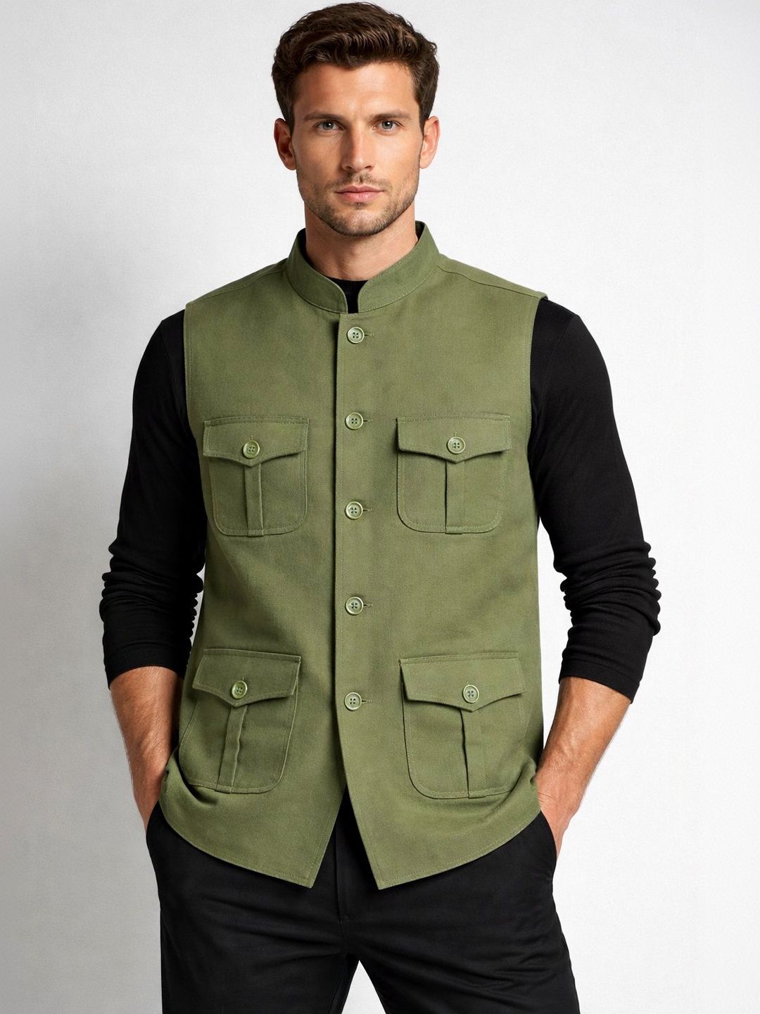 Latest Chikan Garments Mandarian Collar Neck Jacket-picture-50
