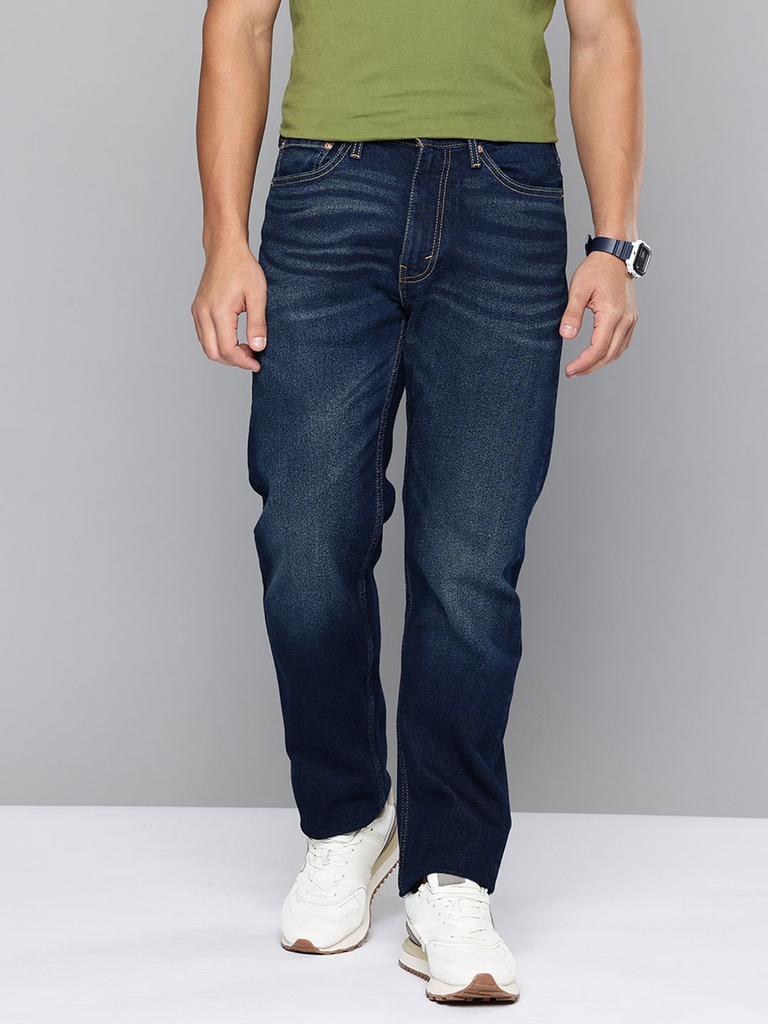 Levis Men 505 Straight Fit Stretchable Jeans-picture-28