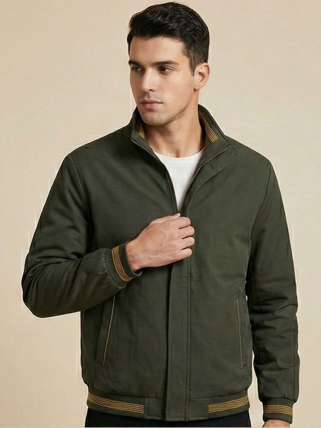 MIA FASHION Men Striped Lightweight Bomber Jacket-picture-24