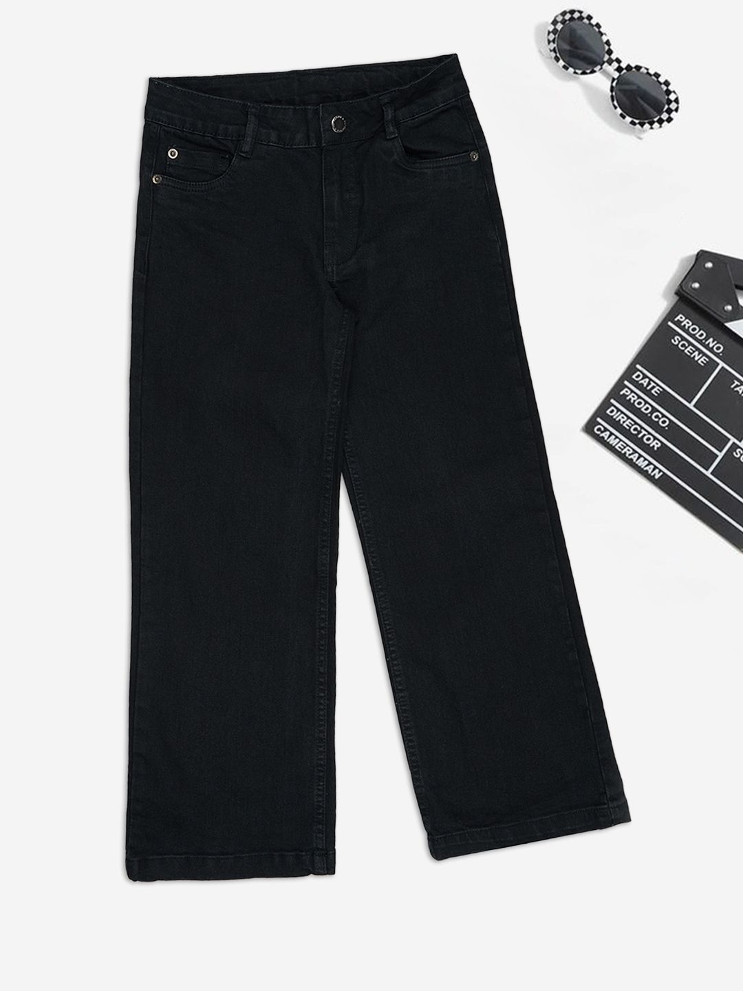 Pantaloons Junior Girls Flared Mid-Rise Stretchable Jeans