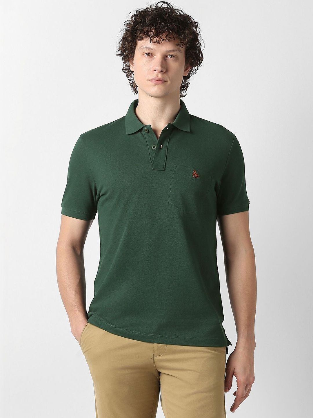Van Heusen Sport Men Brand Logo Polo Collar Pockets Slim Fit T-shirt-picture-33