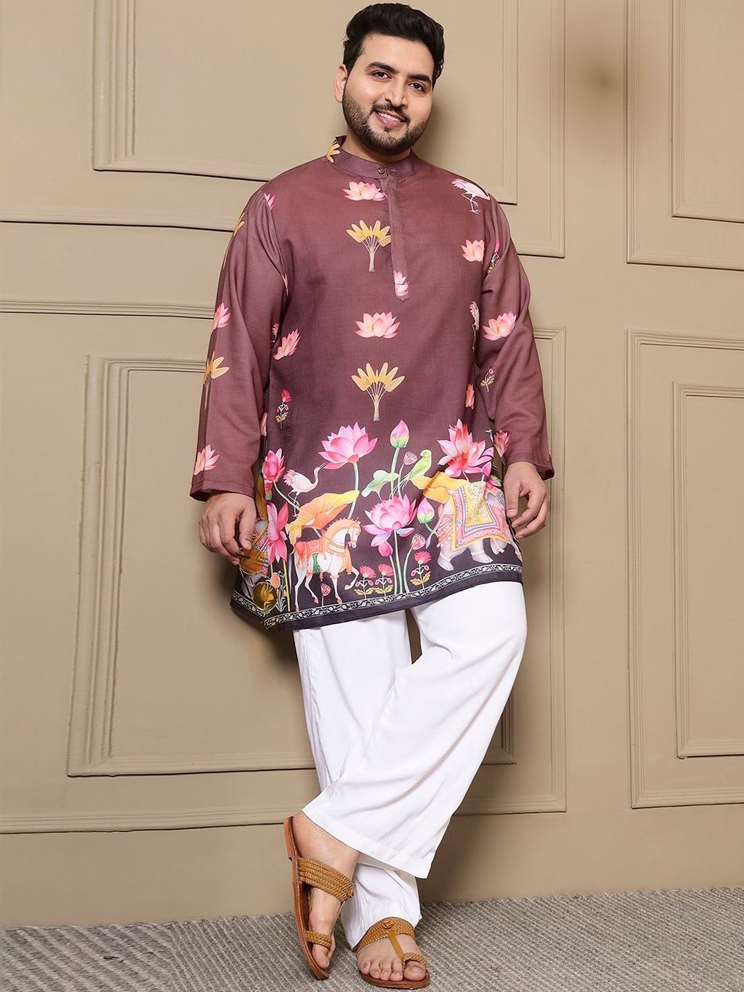 Amanush Men Floral Printed Kurta-picture-57