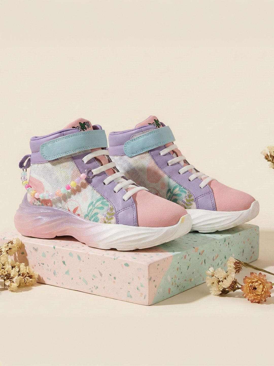 Hopits Girls Printed PU Sneakers-picture-12