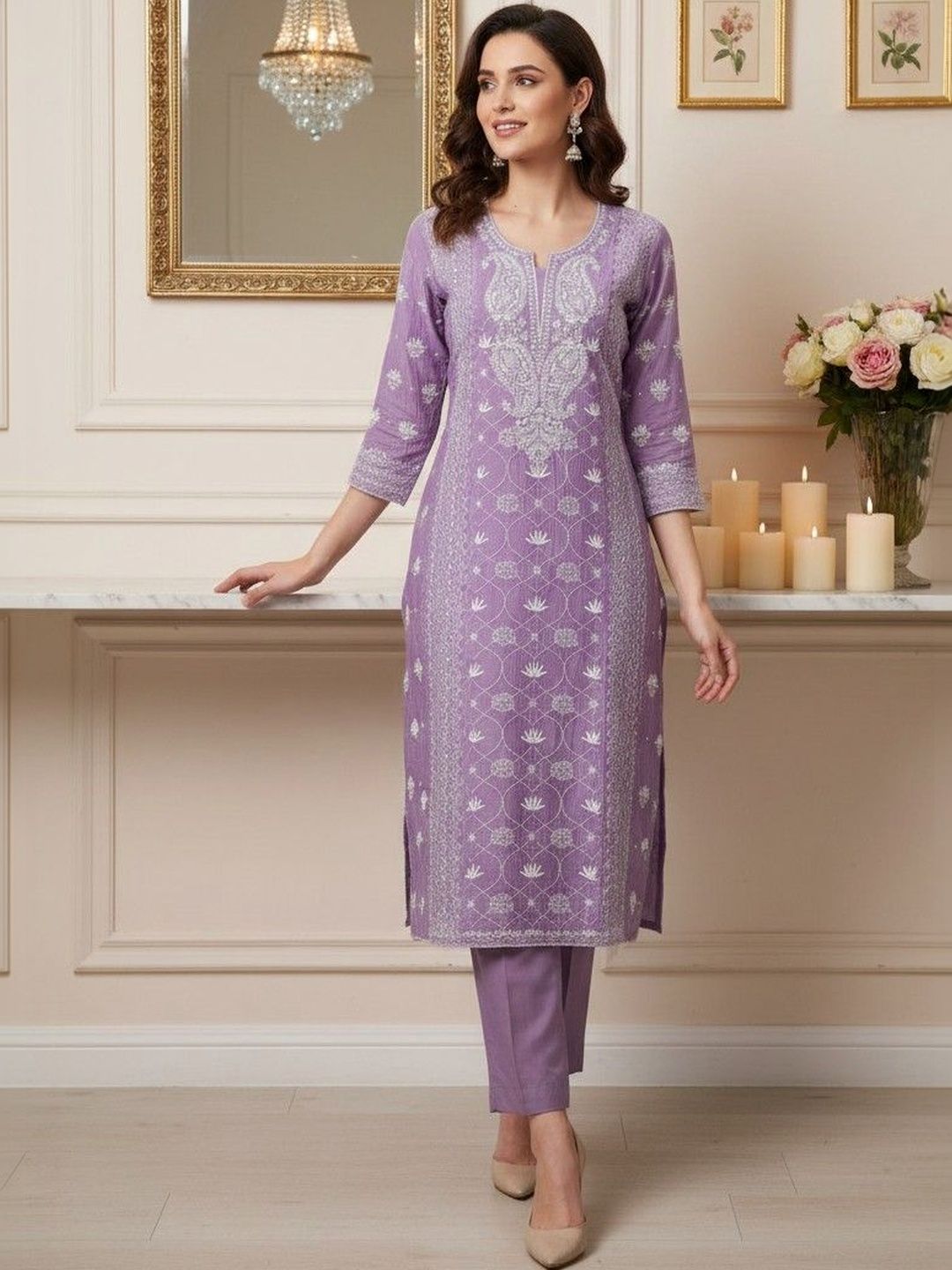 GAJRA Embroidered Pure Cotton Unstitched Dress Material-image-31