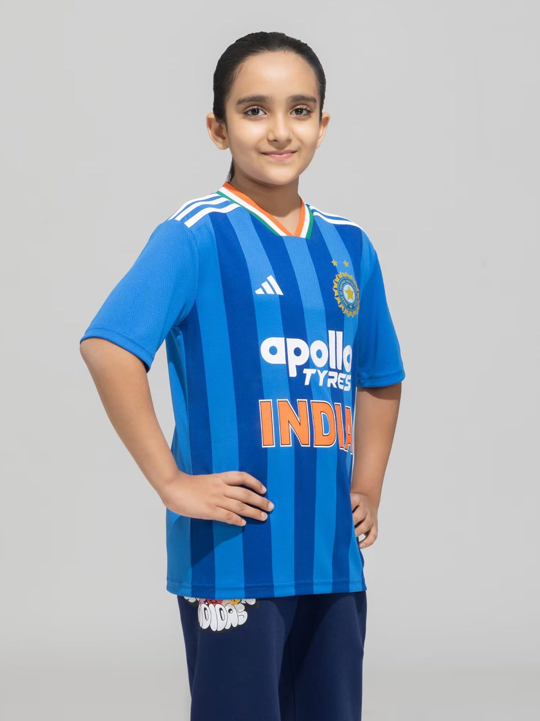 ADIDAS Kids Indian Cricket Original T20 Jersey T-shirt