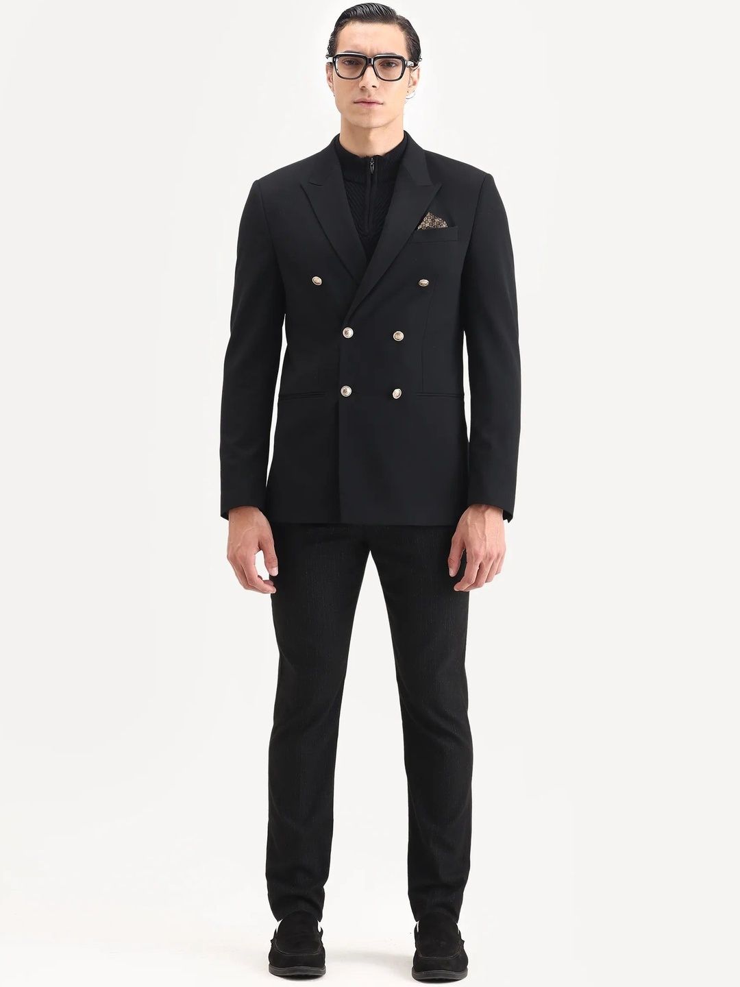 RARE RABBIT Notched Lapel Relaxed Fit Double-Breasted Party Blazer-picture-39