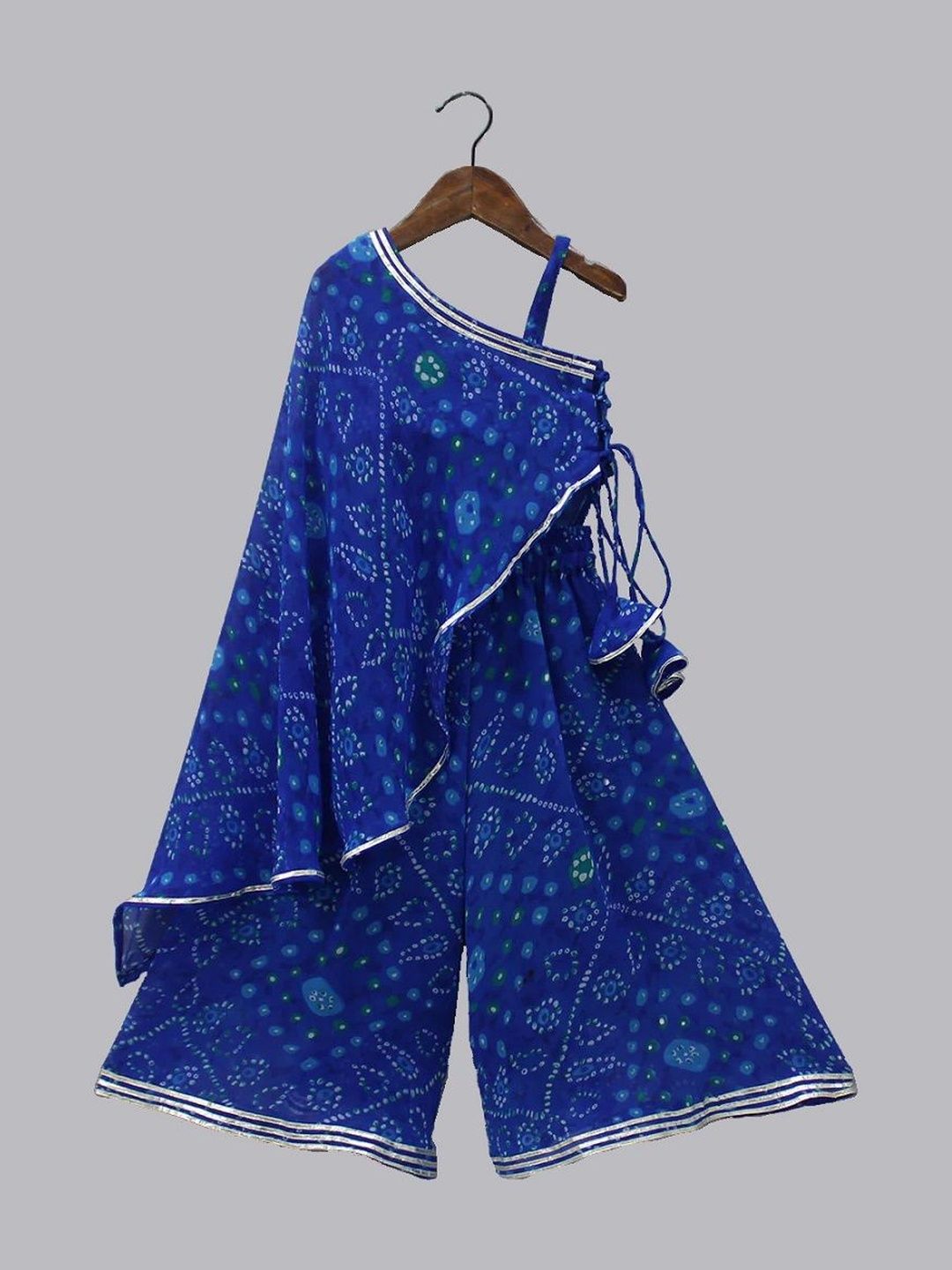 Kidotsav Girls Bandhani Printed Regular Top with Palazzos