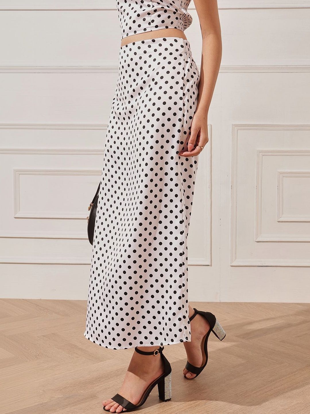 STREET 9 Women Satin Graphic Maxi A-Line Skirt-picture-17