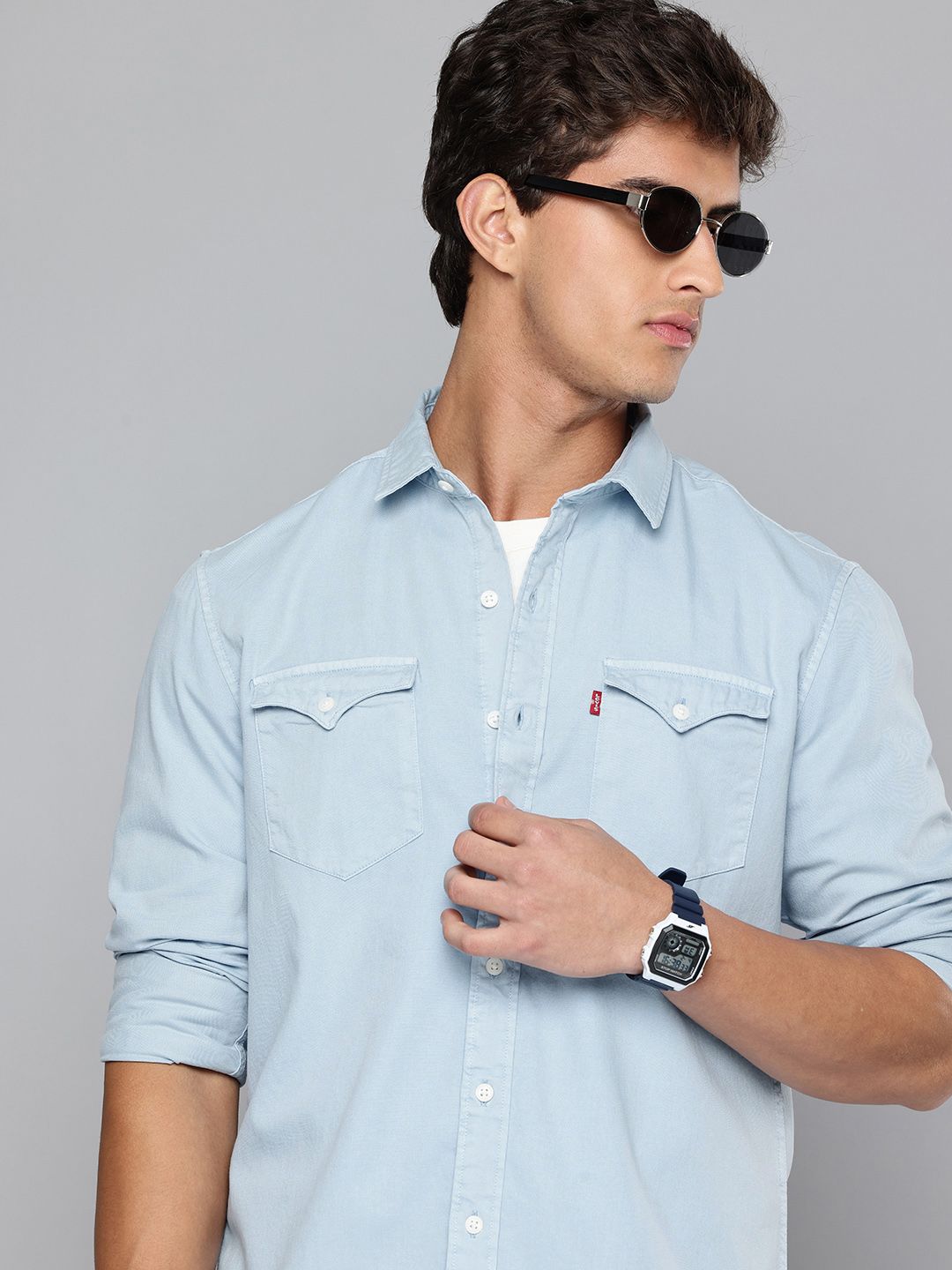Levis Levis Slim Fit Pure Cotton Casual Shirt