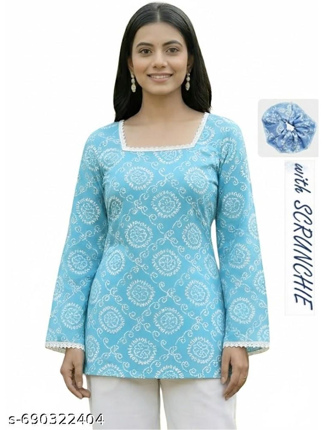 Classy Creation Ethnic Motifs Printed Square Neck Kurti-picture-22