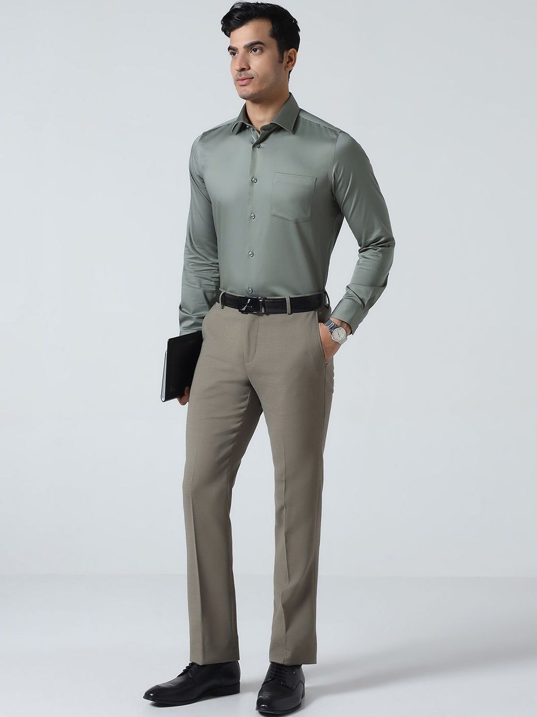 Blackberrys Men Slim Fit Easy Wash Trousers-picture-13
